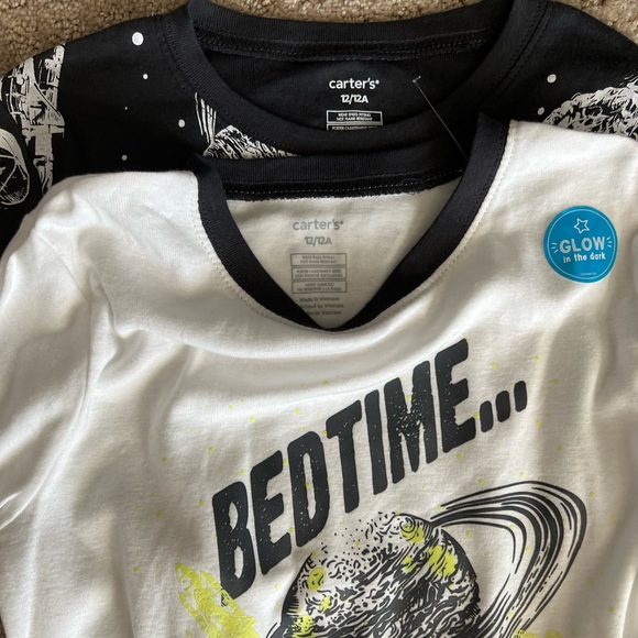 New Carters Glow in the Dark Bedtime You can’t planet pjs - Picture 7 of 12